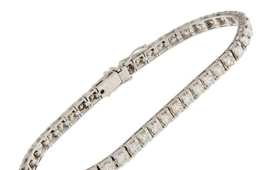 Bracelet en or blanc avec diamants