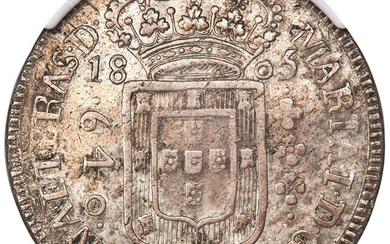 Brazil: , Maria I 640 Reis 1805-B XF Details (Damaged) NGC,...
