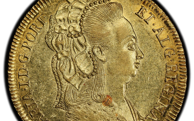 Brazil: , Maria I gold 6400 Reis 1794-R MS61 PCGS,...