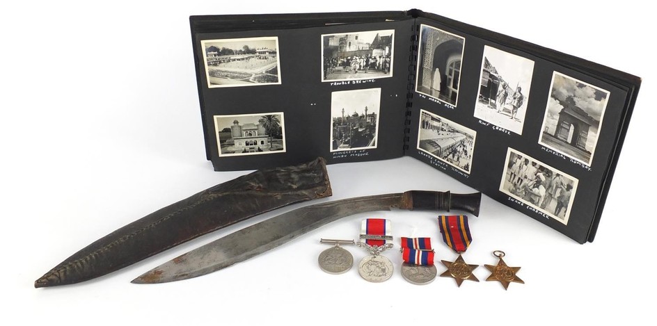 British Military World War II medal group including a photog...