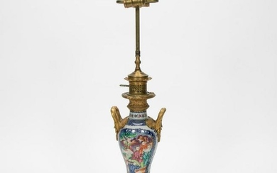 Bronze Mounted 19th C. Chinese Export Table Lamp