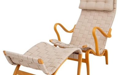Bruno Mathsson Pernilla Lounge Chair & Ottoman
