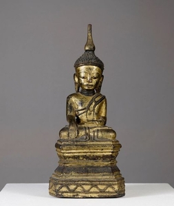 Buddha Myanmar/Birmanie ca 19° siècle Bois…