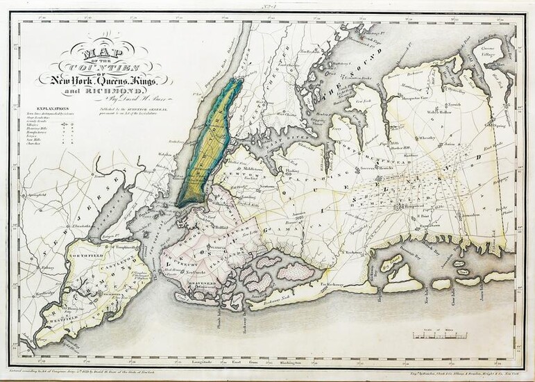 Burr Map of the counties of New York
