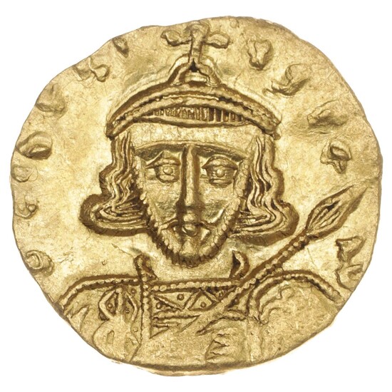 Byzantine Empire, Tiberius III Apsimar, 698–705, Constantinople, Tremissis, 6th officina, MIB 8,...