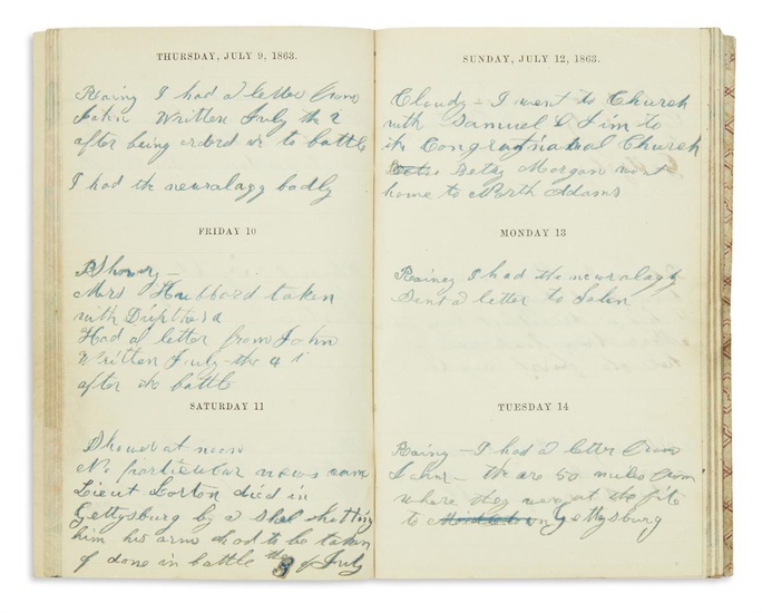 (CIVIL WAR--VERMONT.) Cooper, Lorinda. Diary by the wife of a Civil War soldier....