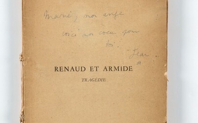 COCTEAU (Jean) Renaud et Armide. 1 vol. in-12 broché. Paris Gallimard 1943. Edition Originale. Sans...