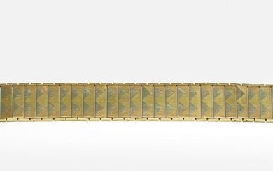 Cartier, Art Deco tri-color gold bracelet