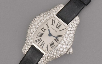 Cartier Libre Tonneau Arrondie White Gold and Diamond