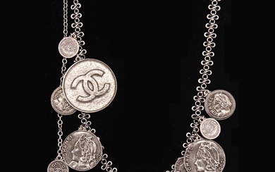 Chanel, A Vintage Medallion Chain Belt W/Box