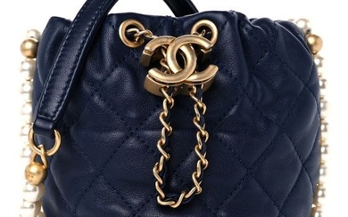 Chanel Calfskin Quilted Pearl Mini
