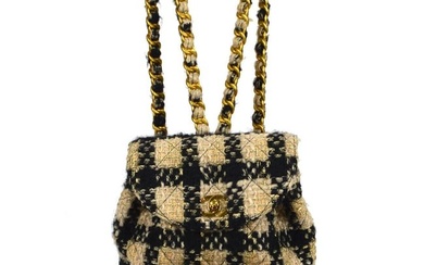 Chanel Tweed Duma Backpack Large