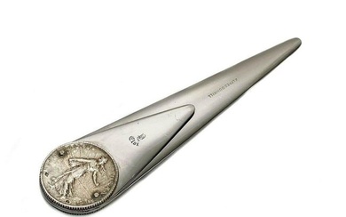 Charles Louis Eloi Pernet Dunhill Steel Silver Letter Opener