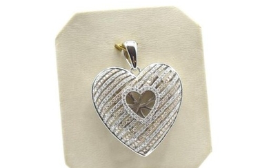 Charm in 18 ct yellow and white gold set with 304 brilliants +/- 3 ct - 13.8 g