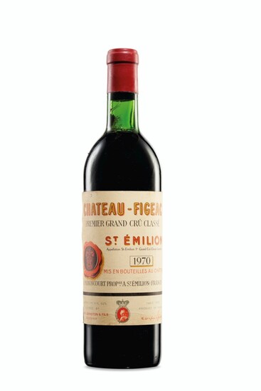 Château Figeac 1970, Saint-Emilion, 1er grand cru classé Slightly oxidized capsules, two corroded capsules, bin-soiled labels, one with signs of seepage, four partially detached labels Levels nine top, one upper, and two mid upper shoulder