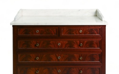 Chest of drawers - Mahogany, Marble