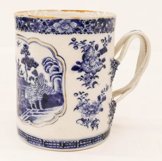 Chinese 18th Cent. Export Tankard Porcelain Mug