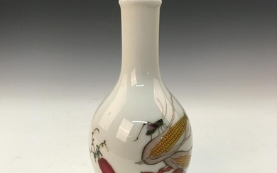 Chinese Famille Rose Bottle Vase, Yongzheng Mark