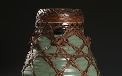 Chinese Green Glazed Baluster Vase