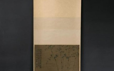 Chinese Qing Dynasty Painting-Silk-Bamboo