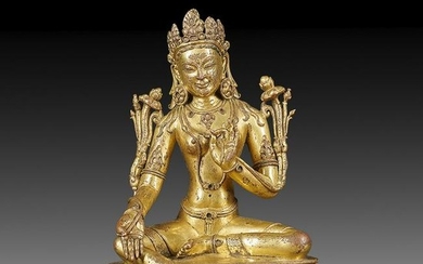 Chinese Qing Dynasty Tibetan Bronze Buddha
