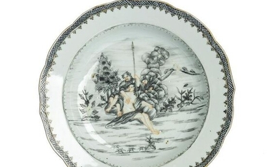 Chinese porcelain Jupiter & Io plate, Qianlong