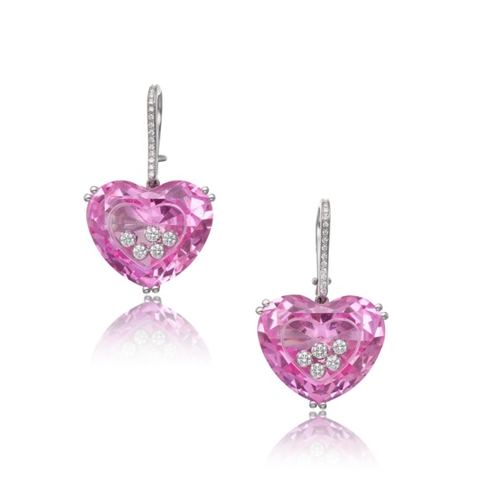 Chopard Pair of Synthetic Sapphire and Diamond 'So Happy' Earrings