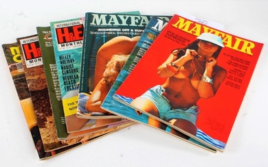 Collection of adult glamour magazines, to include Mayfair, H&E International, Paul Raymond's Club
