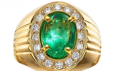 Columbian Emerald, Diamond, Gold Ring Stones: C