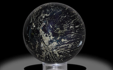 Covellite and Pyrite Sphere