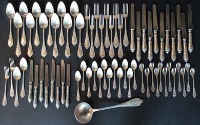 Cutlery set (69) - .800 silver - Delheid Frères - Belgium - Late 19th century