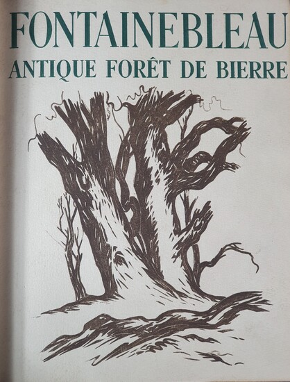 DALMON (Henri). Fontainebleau. Antique forêt de Bierre. S.l.n.d. [Paris, Stock, 1945]. In-4, demi-chagrin orange à...