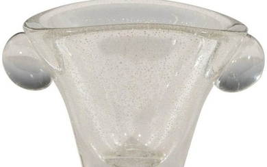 Daum Studio "Nancy" Controlled Bubble Glass Vase