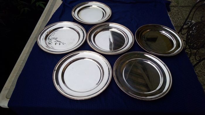 Dish (6) - .800 silver - Greggio - Italy - Second half 20th century