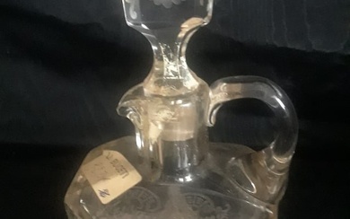 Dutch sterling silver and Glass Decanter