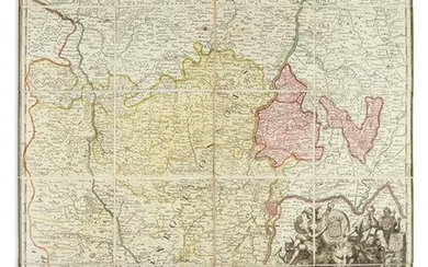 (EUROPEAN CASE MAPS.) Group of 4 eighteenth-century
