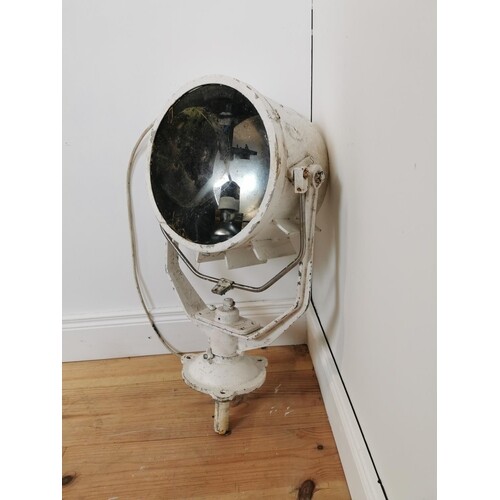 Early 20th C. painted metal ships search light {74 cm H x 38...