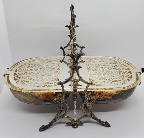 Early 20thc Silver Centerpiece/Condament Tray