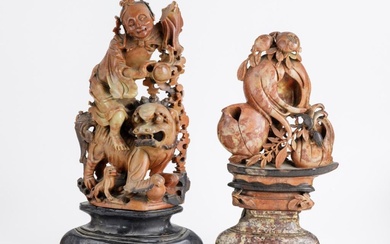 Early Chinese Soapstone Carving Sculptures