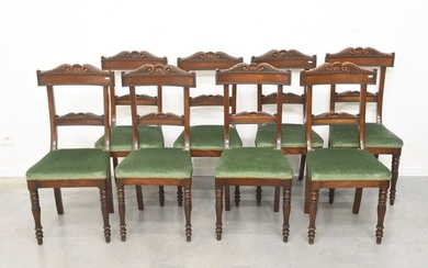 Eight Charles X chairs
