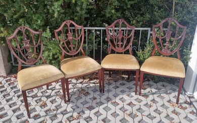 Empire Biedermeier - Chair (4) - Mahogany