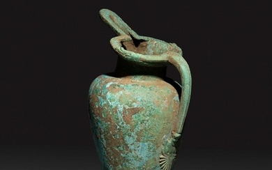 Etruscan Bronze Oinochoe H: 26 cm