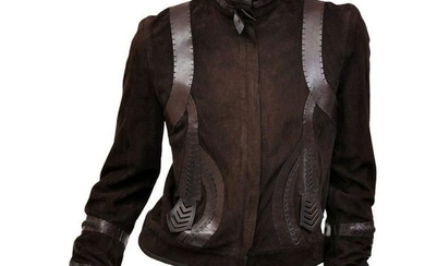 Fendi Embellished Leather Jacket