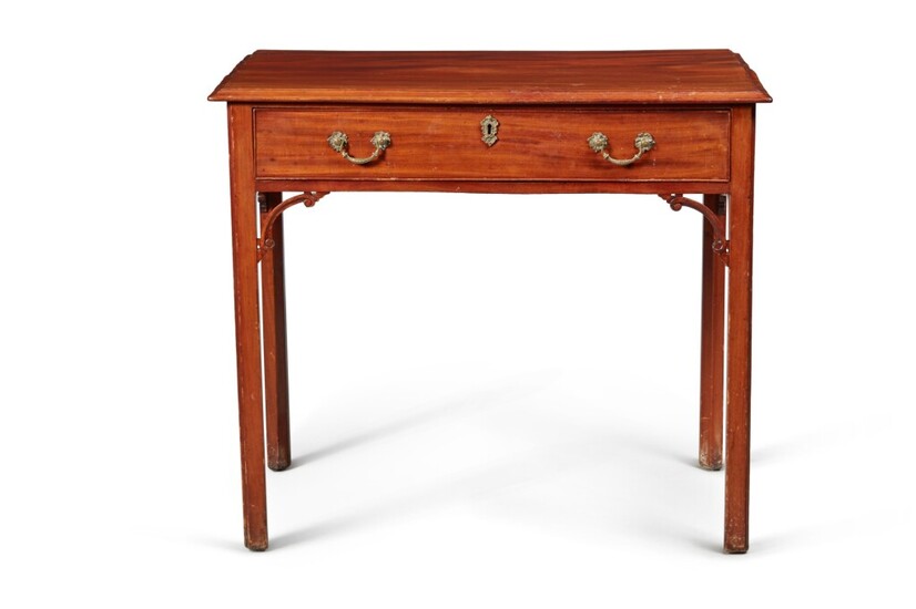 Fine and Rare Chippendale Carved and Figured Mahogany Writing Table, Philadelphia, Pennsylvania, Circa 1770
