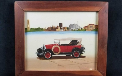 Framed Vintage 1923 Maxwell Car Print by Reginald