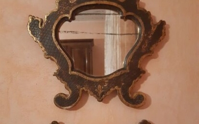 Frames for stationery transformed into mirrors (3) - Softwood - Late 18th century