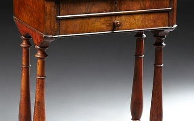 French Carved Walnut Travailleuse (Work Table), 19th