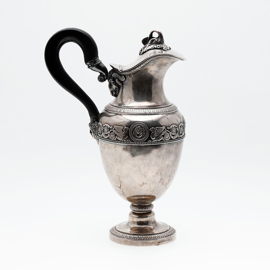 French Empire-style silver jug, first half of the 19th Century.