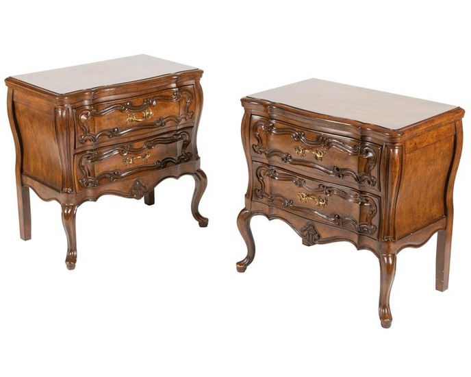 French Style Bombe Chests - Pair