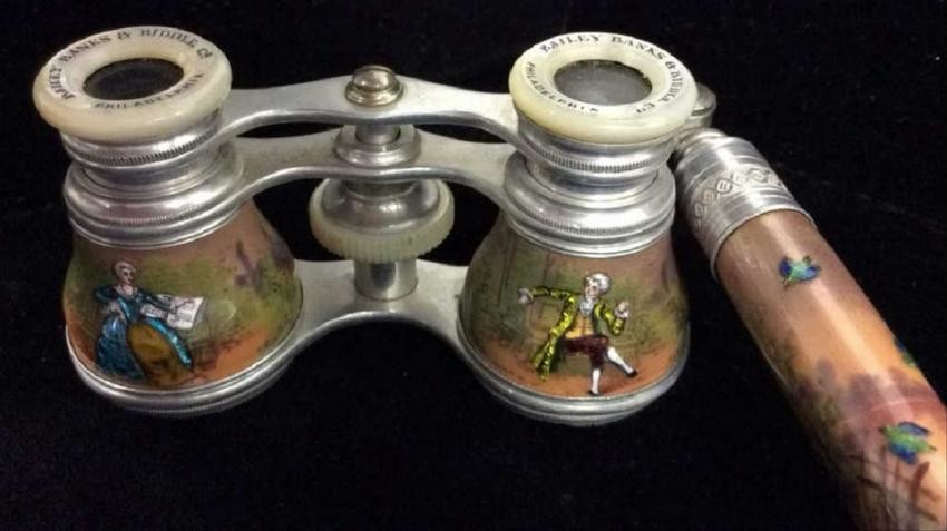 French Style Enameled Opera Binoculars